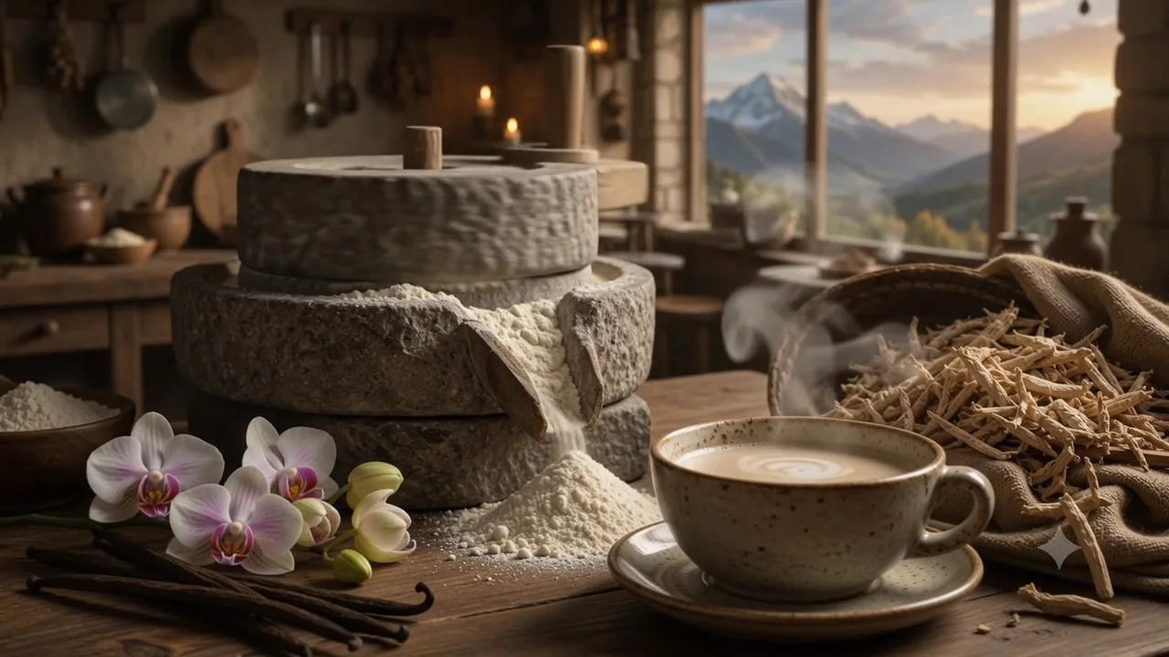 Salep, orkide yumrularından elde edilen değerli bir üründür.